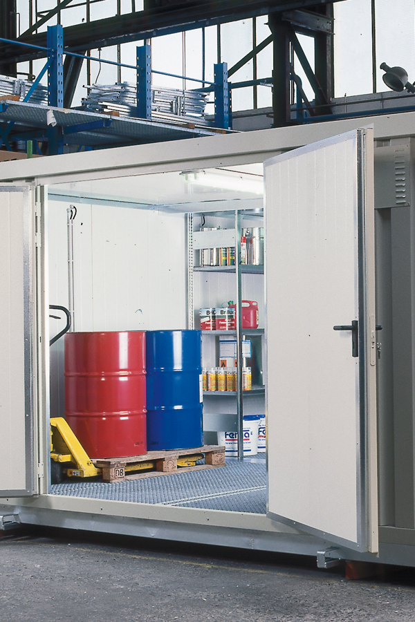 hazardous material storage containers