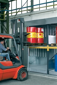 HAZARDOUS MATERIAL STORAGE CONTAINERS WITH SHELVING