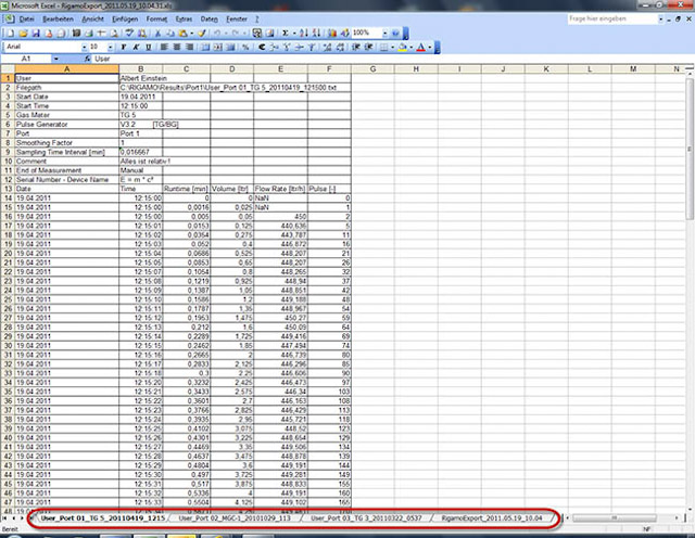RIGAMO Data Export to Excel